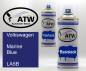 Preview: Volkswagen, Marine Blue, LA5B: 400ml Sprühdose + 400ml Klarlack - Set, von ATW Autoteile West.